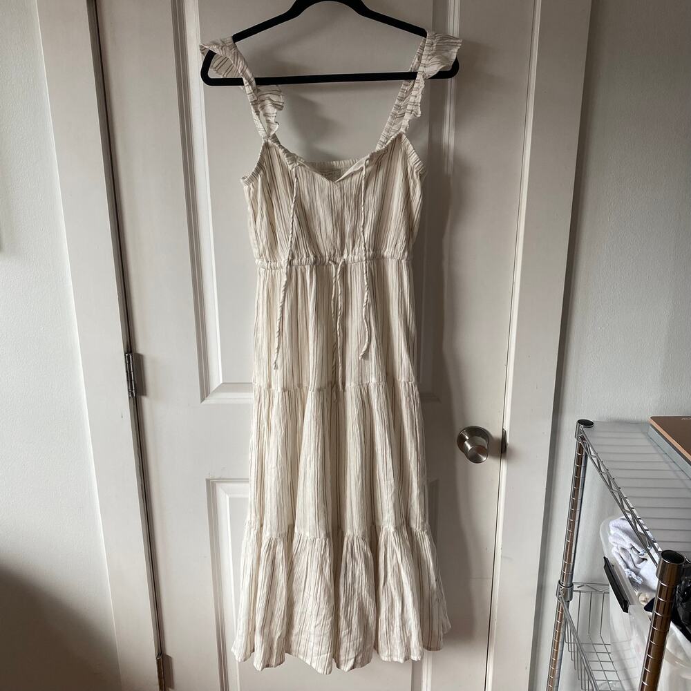 Z Supply Women's XS Dress La Brisa Dobby Stripe Sandstone NWT's Maxi